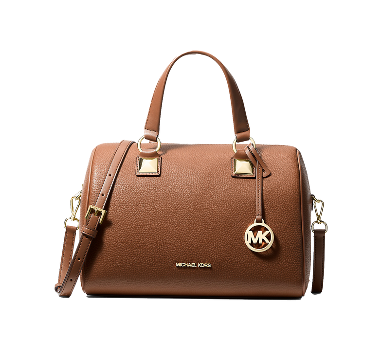 Michael Kors Women's Grayson Medium Pebbled Leather Duffel Bag Luggage/Gold
