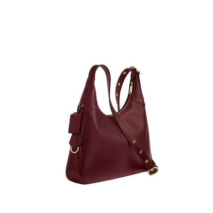 Coach Women's Ella Shoulder Bag Gold/Maroon