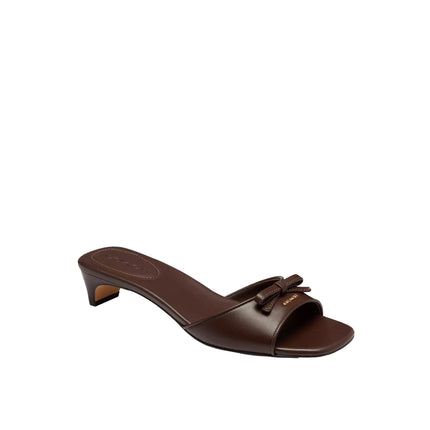 Coach Women's Bow Kitten Heel Sandal Maple