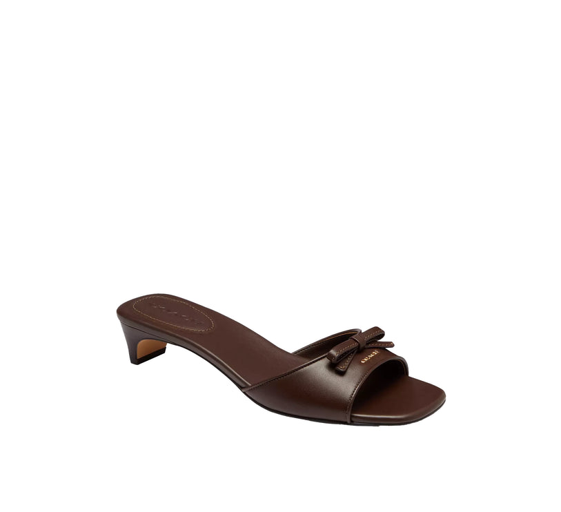 Coach Women's Bow Kitten Heel Sandal Maple