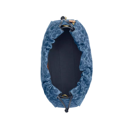 Coach Women's Faye Large Shoulder Bag In Signature Denim Gold/Indigo