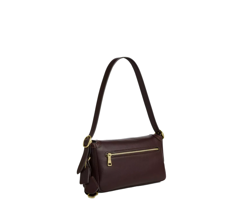 Coach Women's Etta Small Flap Shoulder Bag Gold/Espresso