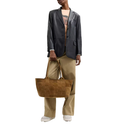 Coach Women's Alter/Ego Large Tote Bag In Upcrafted Suede Cedar Suede