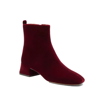 Coach Women's  Block Heel Bootie Burgundy/Merlot