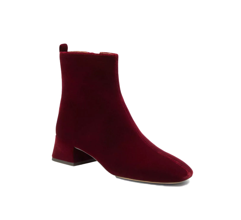 Coach Women's  Block Heel Bootie Burgundy/Merlot