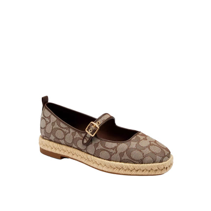 Coach Women's Mary Jane Espadrille In Signature Jacquard Oak/Maple