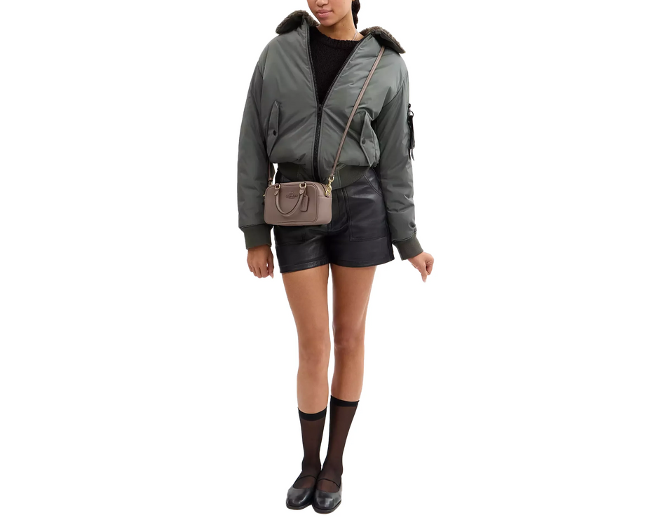 Coach Women's Satchel Crossbody Gold/Dark Stone