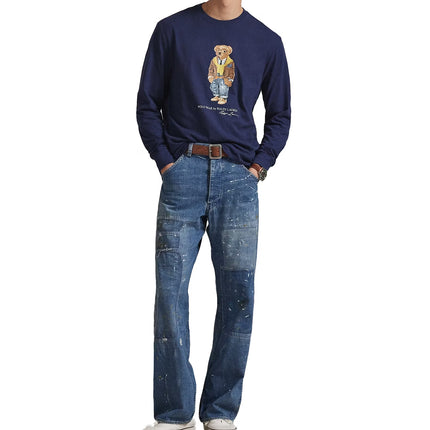 Polo Ralph Lauren Men's Classic Fit Polo Bear Jersey T-Shirt Newport Navy/Hudson Valley