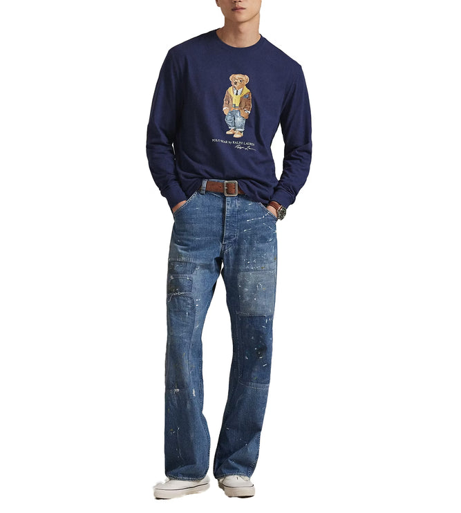 Polo Ralph Lauren Men's Classic Fit Polo Bear Jersey T-Shirt Newport Navy/Hudson Valley