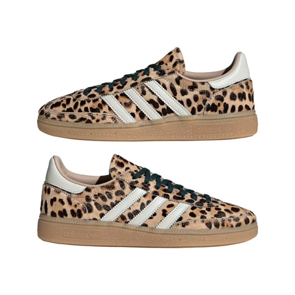 Adidas Women's Leopard Print Handball Spezial Shoes Magic Beige/Ivory/Aurora Ivy