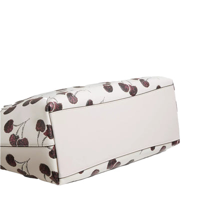 Coach Women's Station Tote Bag With Cherry Print White/Silver