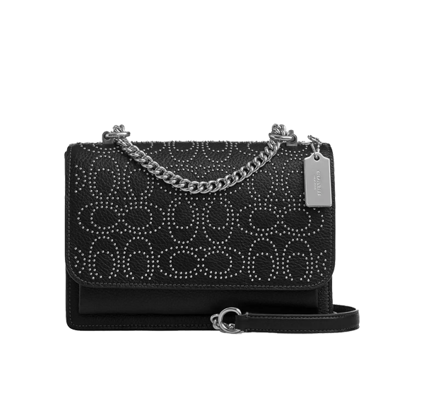 Coach Women's Klare Crossbody Bag With Signature Rivets Silver/Black - Hemen Kargoda