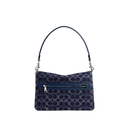 Coach Women's Chain Tabby Shoulder Bag In Signature Denim/Silver/Deep Blue Multi