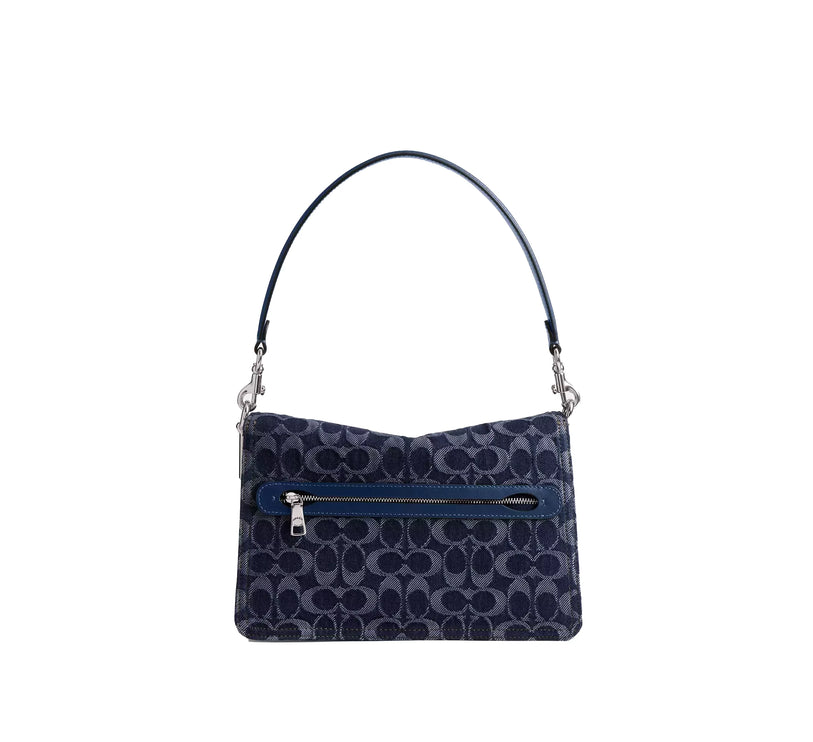 Coach Women's Chain Tabby Shoulder Bag In Signature Denim/Silver/Deep Blue Multi