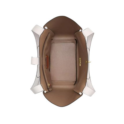 Coach Women's Hadley Turnlock Tote Bag Gold/Chalk