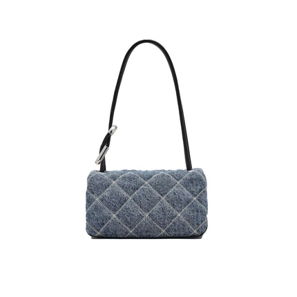 Marc Jacobs Women's The Quilted Denim Mini Dual Shoulder Bag Blue