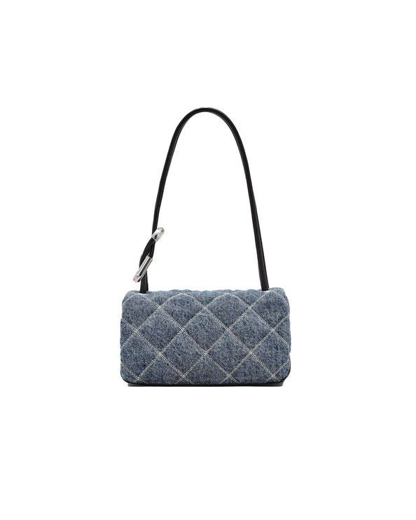 Marc Jacobs Women's The Quilted Denim Mini Dual Shoulder Bag Blue