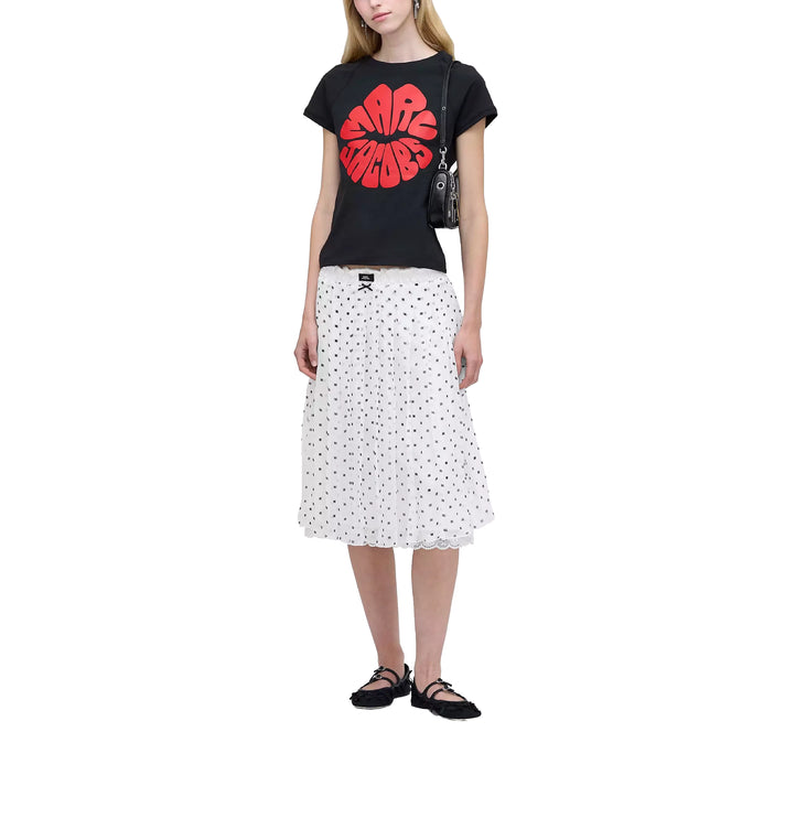 Marc Jacobs Women's Marc Kiss Logo Shrunken Tee Black