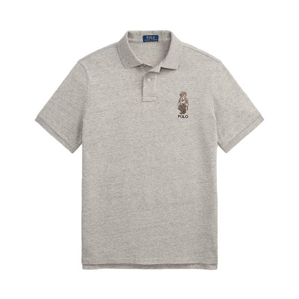 Polo Ralph Lauren Men's Classic Fit Polo Bear Mesh Polo Shirt Loft Heather