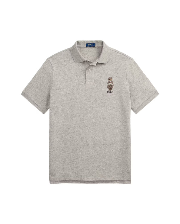 Polo Ralph Lauren Men's Classic Fit Polo Bear Mesh Polo Shirt Loft Heather