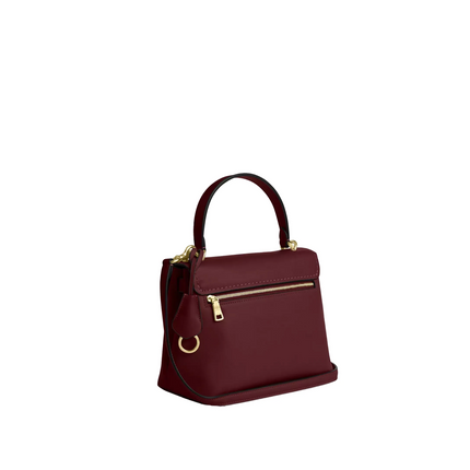 Coach Women's Emory Top Handle Bag Gold/Maroon