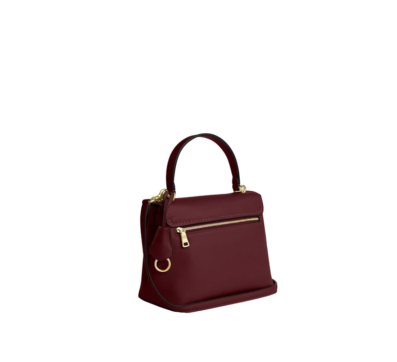 Coach Women's Emory Top Handle Bag Gold/Maroon