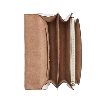 Coach Women's Klare Crossbody Bag In Signature Canvas Gold/White/Chalk