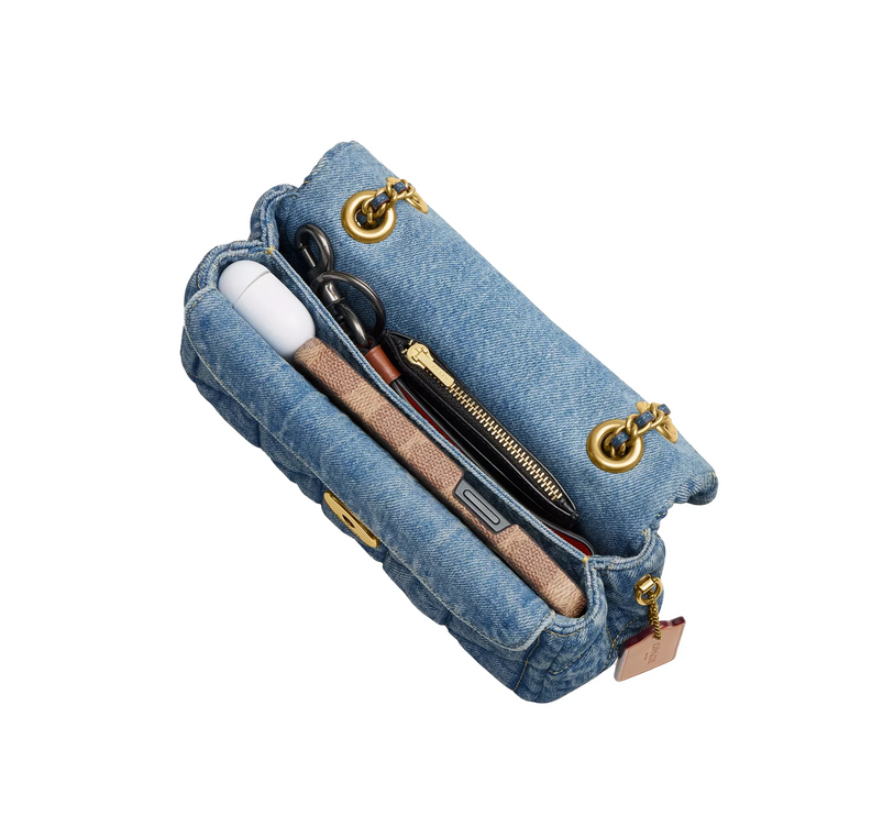 Coach Women's Tabby Shoulder Bag 20 With Quilting Denim/Brass/Indigo