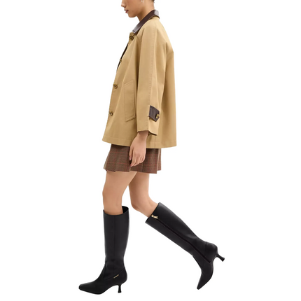 Coach Women's Extended Calf Kitten Heel Tall Boot Black