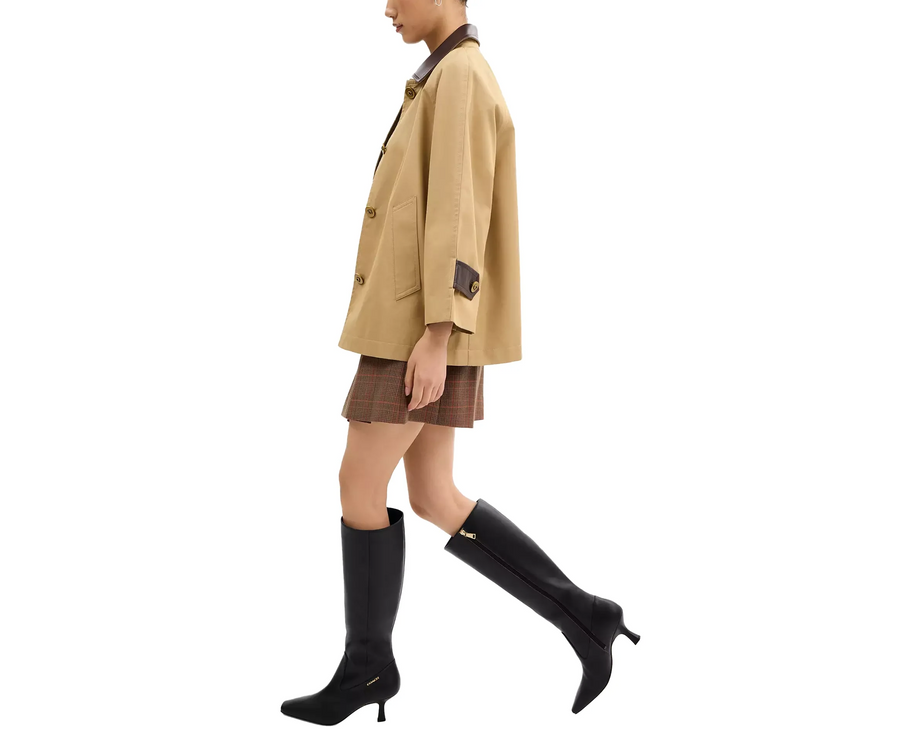 Coach Women's Extended Calf Kitten Heel Tall Boot Black