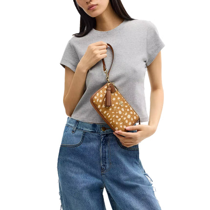 Coach Women's Nolita 19 With Deer Print Gold/Brown Multi