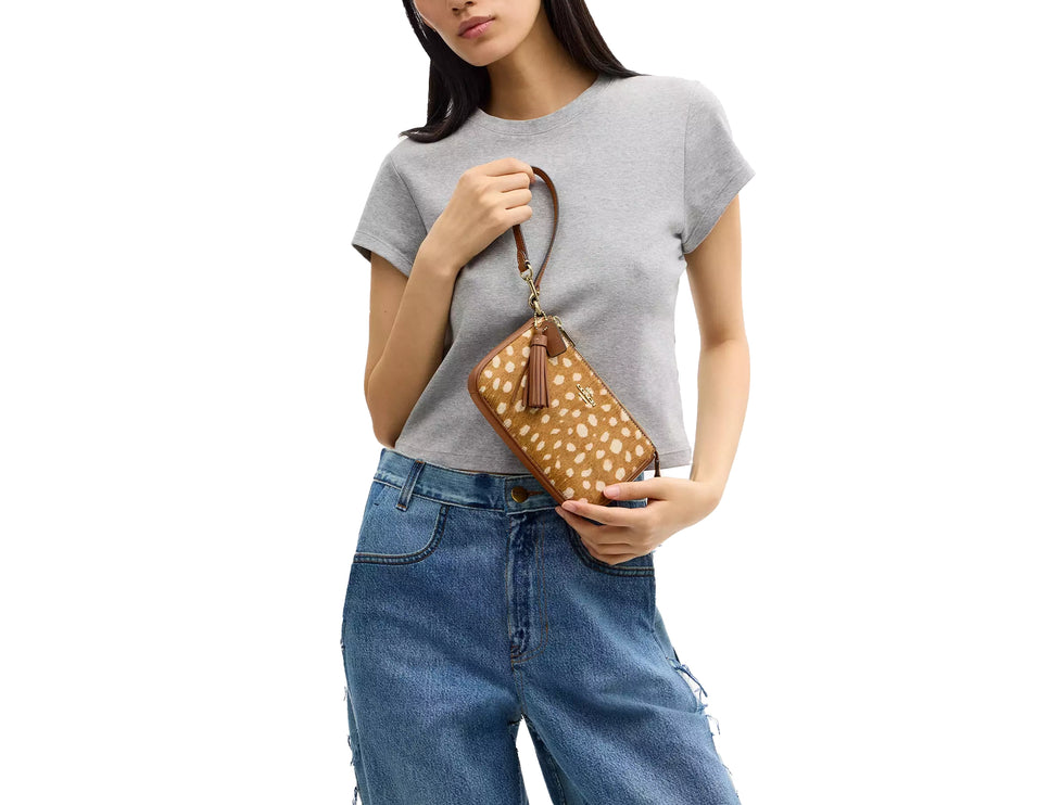 Coach Women's Nolita 19 With Deer Print Gold/Brown Multi