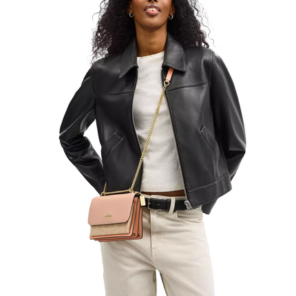 Coach Women's Mini Klare Crossbody Bag In Colorblock Signature Canvas Gold/Cream/Sand