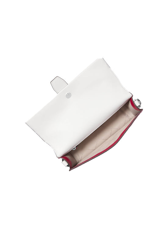 Michael Kors Women's Greenwich Medium Signature Logo Convertible Shoulder Bag Dark Raspberry Multi