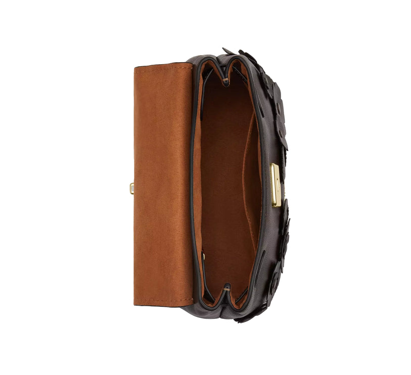 Coach Women's Emory Top Handle Bag With Floral Applique Gold/Maple