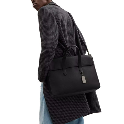 Coach Unisex Sullivan Portfolio Brief Gunmetal/Black