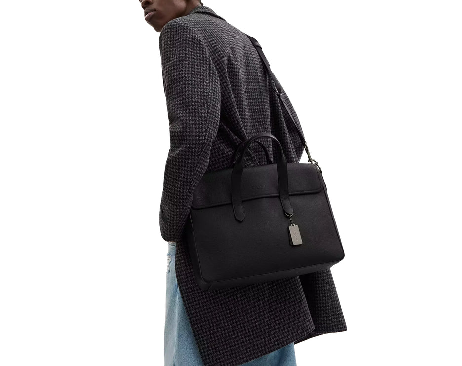 Coach Unisex Sullivan Portfolio Brief Gunmetal/Black