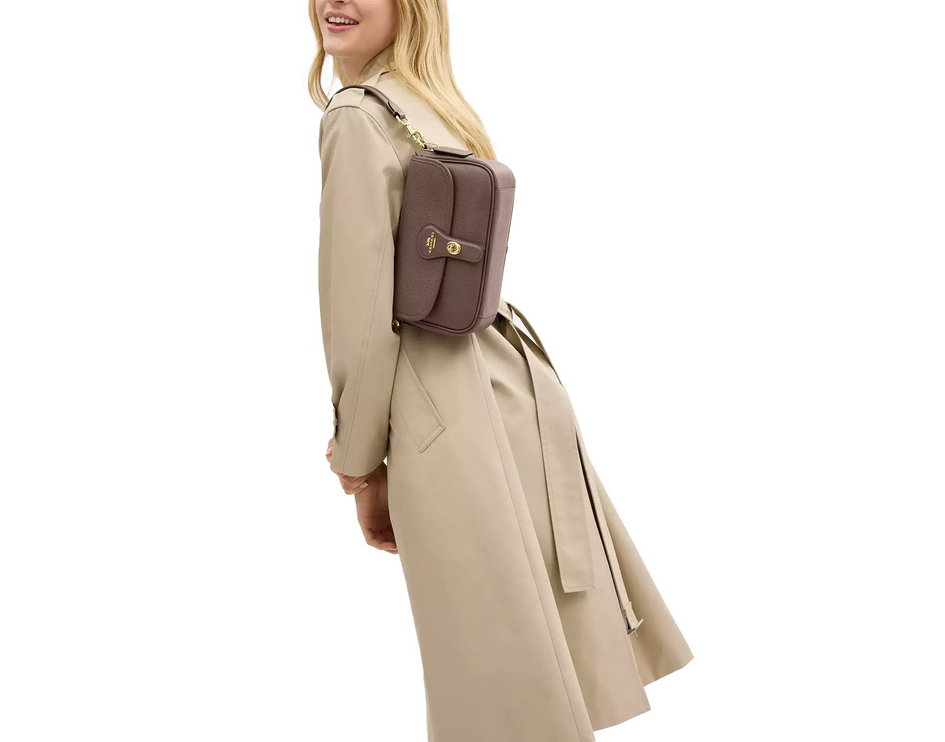 Coach Women's Hadley Shoulder Bag Gold/Dark Stone