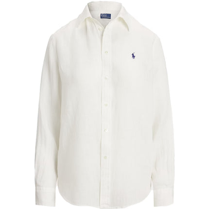 Polo Ralph Lauren Women's Classic Fit Linen Shirt Classic Oxford White