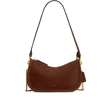 Coach Women's Waverly Bag Suede/Brass/Warm Brown