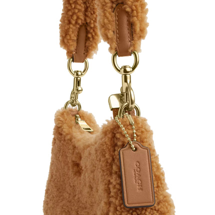 Coach Women's Teri Mini Crossbody Bag In Shearling Gold