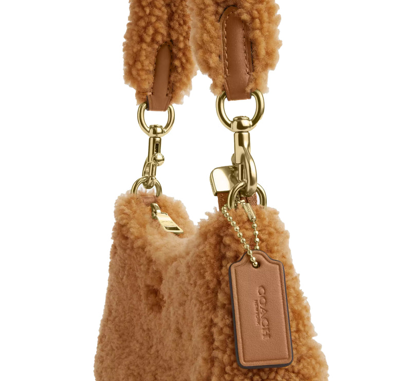 Coach Women's Teri Mini Crossbody Bag In Shearling Gold