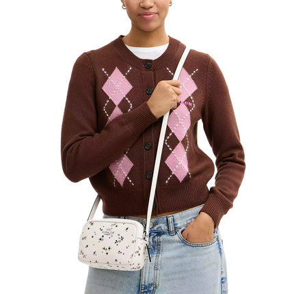 Coach Women's Mini Jamie Camera Bag With Star Print White/Silver