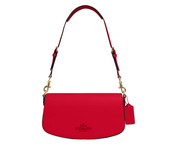 Coach Women's Andrea Shoulder Bag Gold/Bold Red