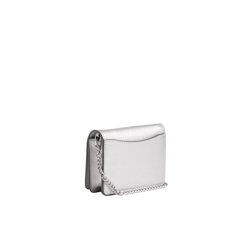 Coach Women's Mini Wallet On A Chain Silver/Light Silver