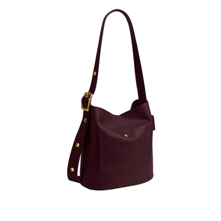 Coach Women's Bleecker Bucket Bag Brass/Merlot