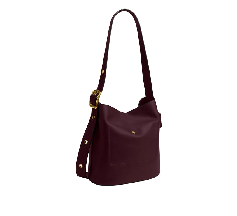 Coach Women's Bleecker Bucket Bag Brass/Merlot