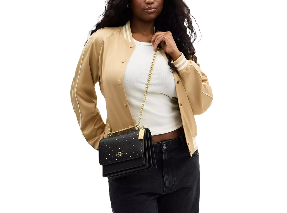 Coach Women's Klare Crossbody Bag With Rivets Gold/Black