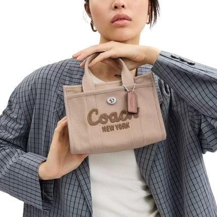 Coach Women's Cargo Tote Bag 20 Silver/Dark Natural