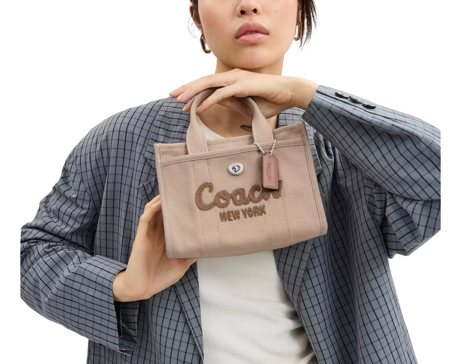 Coach Women's Cargo Tote Bag 20 Silver/Dark Natural